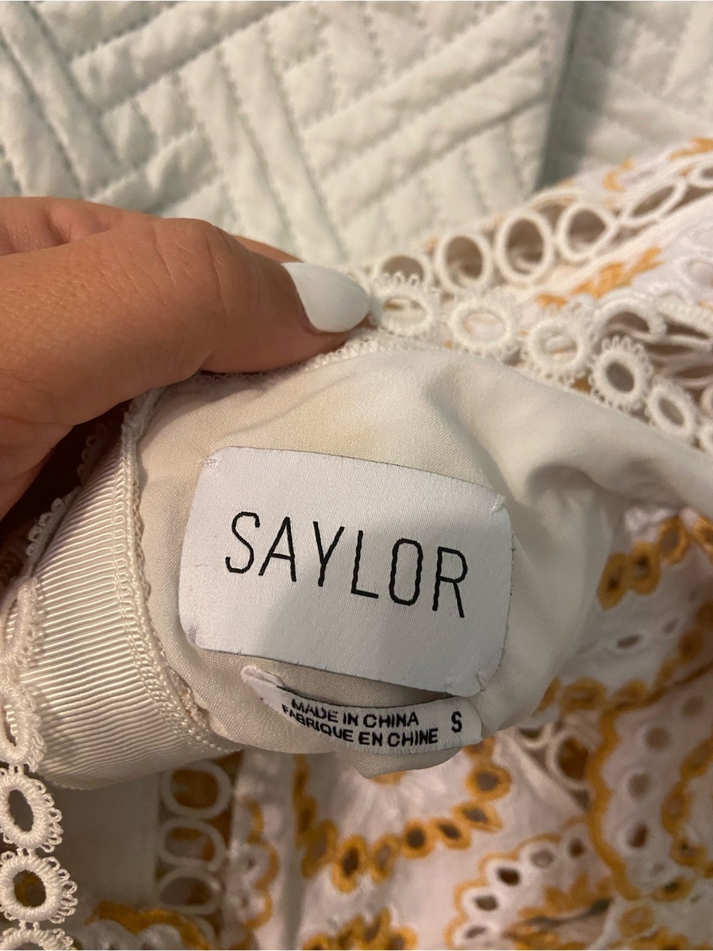 Saylor Shanice Eyelet Lace Embroidered Romper - Picture 8 of 9